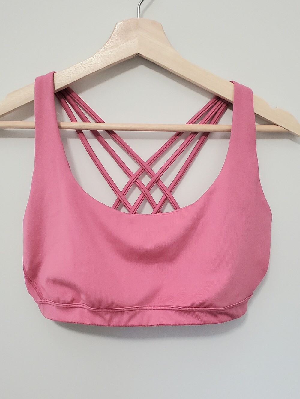 Victoria's Secret Bralette LG Pink Wireless Strappy Back Full Coverage NWOT